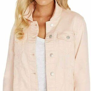 Buffalo David Bitton Womens Knit Denim Jacket Pink